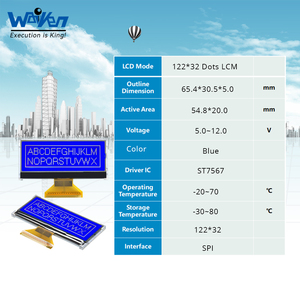 WK12232-001 122x32 đơn sắc STN đồ họa <span class=keywords><strong>LCD</strong></span> hiển thị Module 122*32 chấm ma trận màn hình - Product Image 2