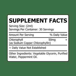 Private Label Chlorophyll Liquid Drops with Chlorophyll Natural Sustained Energy Promotes Healthy Digestion Natural Liquid Drop - Product Image 2