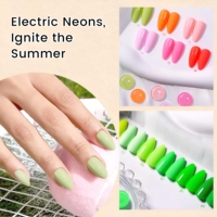 Kit de vernis à ongles néon de haute qualité, couleurs vives longue durée, gel UV fluorescent, SANS HEMA, pour usage professionnel en salon ou DIY, marque privée