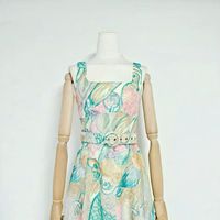 Robe florale gothique A12306 pour femme - Style européen et américain, col en V, bretelles fendues, style Spicy Girl, en velours côtelé