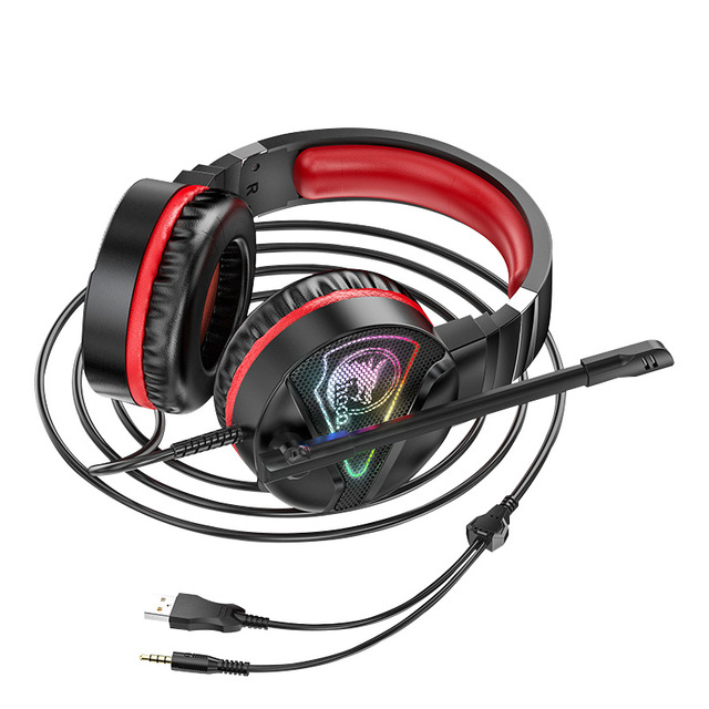 Cool 3.5mm Wired Gaming Earphone Headphones Headset With Mic Bendable Ultra Clear Microphone on Ear Headsets with ROHS