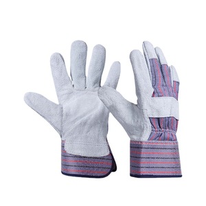 قفازات عمل كندية من جلد البقر المشطور عالية التحمل، قفازات أمان صناعية طويلة الأمد بسعر مناسب - Product Image 2