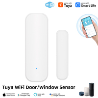 Tuya Sensor pintu WIFI nirkabel, Alarm Sensor pintu jendela nirkabel untuk keamanan rumah, protokol WIFI 2.4G