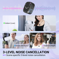Microphone d'enregistrement sans fil FIFINE M12 2.4G Duo, léger, avec étui de charge, système de microphone cravate