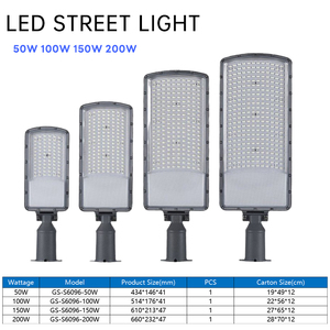 Cao lumen thông minh ánh sáng đường phố <span class=keywords><strong>50W</strong></span> 100W 150W 200W nhôm IP65 không thấm nước AC photocell cảm biến dẫn ánh sáng đường phố - Product Image 2