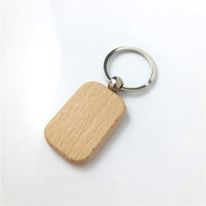 Custom Promotional <b>Gifts</b> Round Heart-Shaped Rectangular Oval and Square Wooden Pendants Zelkova Keyain Key Chains - Product Image 4