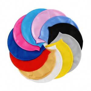 Bonnet de bain en silicone souple et imperméable de luxe pour adultes, personnalisé, 55g, durable, antidérapant et élastique - Product Image 3