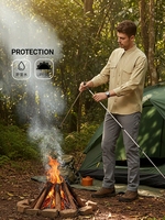 Chemise personnalisée multi-poches tout-terrain ; vêtements de travail de style militaire respirants, hydrofuges et anti-UV, à manches longues et courtes.