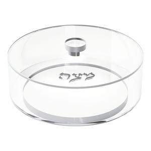 Exquis Juif Matzah Cas Argent Base Acrylique Pessah Table Décoratif Rond <span class=keywords><strong>Matza</strong></span> Titulaire Boîte - Product Image 4