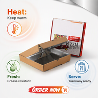 Boîte à pizza jetable en aluminium, résistante à la chaleur et à la graisse, pour vente en gros, emballage à emporter