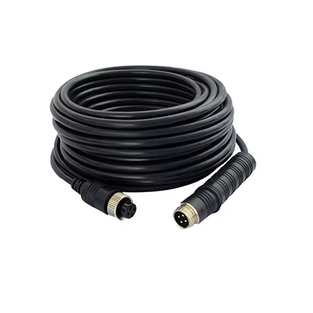 Heavy Duty 10 15 20 Meter Waterproof Aviation 4 Pin Connector Cable for Truck Car Rear View Backup Camera Monitor Connection