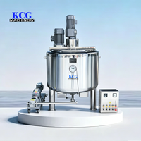 Cuve de mélange sous vide électrique en acier inoxydable de 100 L avec agitateur, équipement industriel de mélange de liquides chimiques