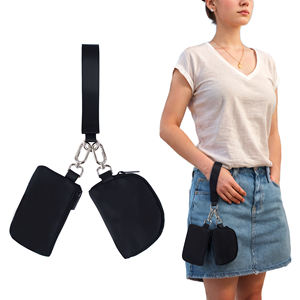 Portefeuille de poignet double de luxe avec logo personnalisé, double pochette, porte-clés, bracelet et porte-cartes - Product Image 5