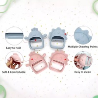 Jouet de dentition gonflable en silicone pour bébé, bracelet anti-sucette en forme de petit champignon de qualité alimentaire