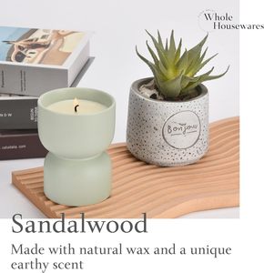 Custom Nordic Modern Handmade Eco-Friendly Ceramic Candle Holder Home Decor Cylinder Scented Luxury Candle Container Matte <b>Empty</b> - Product Image 3