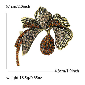 Broche de Flor Vintage com Strass para Trajes Casuais Unissex - Product Image 6