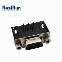 Chapado en oro 9 15 25 37-Pin VGA D-Sub DB15 Doble y Triple Fila PCB Tornillo de soldadura Conectores hembra y macho D-Sub