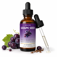 Extrait de pépins de raisin liquide OEM Opc 60 ml, complément alimentaire à base de plantes, gouttes d'extrait de pépins de raisin