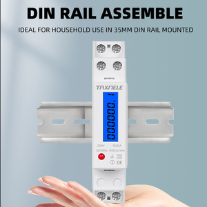 Vatímetro digital monofásico Consumo de energía Medidor de energía kWh AC 230V 60A Tipo de Riel Din Medidor de vatios-hora <span class=keywords><strong>LCD</strong></span> con retroiluminación - Product Image 5