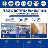 Bâtonnets interdentaires en plastique avec brosse, saveur menthe, emballés individuellement, marque privée, en gros