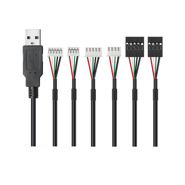 USB 2.0 a Male to PH2.0 XH2.54mm DuPon2.54 5pin 4pin Pitch Connector Cable for Industrial Equipment Data Transmission