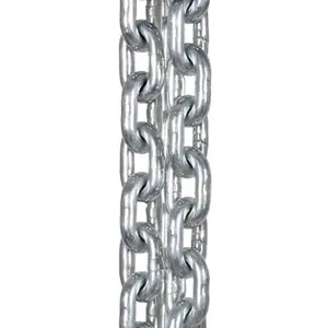 Ağır zincir kalibre edilmiş kaldırma zinciri demir zinciri 7.1mm * 21mm galvaniz G80