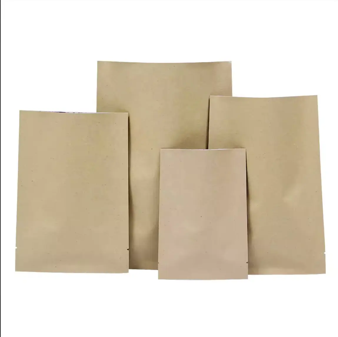 Bolsa de papel Kraft de grado alimenticio de diseño personalizado sin asa, paquete de pan marrón SOS, bolsa de transporte