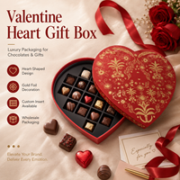 Boîte cadeau en chocolat en forme de cœur OEM, couleur personnalisée, logo, taille, boîte en papier rigide pour bonbons, pour mariage et Saint-Valentin