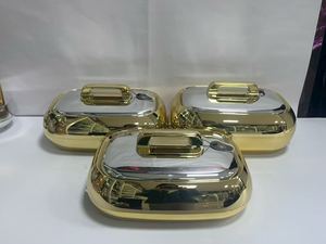 Ensemble de chauffe-plats thermiques haut de gamme 4,5L 5,5L 6,5L, marmite dorée effet miroir pour la restauration gastronomique et la décoration de table de buffet - Product Image 6