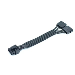 Dual IDE 4 pin Molex để ATX 8(6 + 2) pin Video Card GPU cung cấp điện Adapter Cáp - Product Image 1