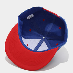 قبعة سناباك ملونة بلونين في المخزن قبعة سائقي الشاحنات فارغة بحافة مسطحة قبعات بيسبول هيب هوب - Product Image 5