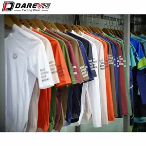 Darefie produsen pakaian sepeda khusus, jersey sepeda lengan panjang anti uv bersirkulasi udara untuk pria wanita
