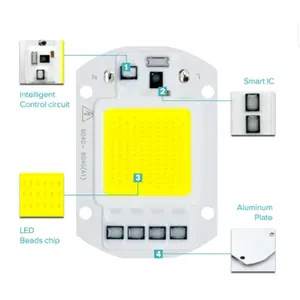 Wholesale Full Spectrum White LED AC220v LED COB Chip 20w 30w 50w COB LED Chip Driverless LED COB Chip For Grow Light