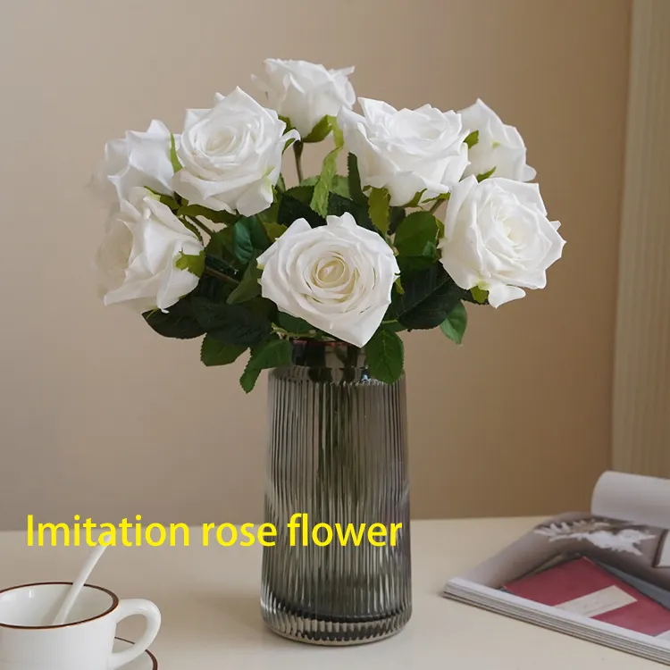 Искусственные розы для украшения букета, искусственные букет цветов для домашнего свадебного декора, искусственные цветы