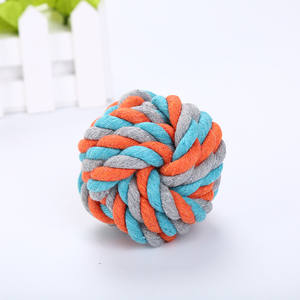 Corda palla cane giocattolo per la pulizia dei denti giocattoli all'ingrosso cotone intrecciato per cani giocattoli per animali domestici giocare al coperto - Product Image 4