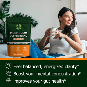 Hot Selling Mushroom Coffee Blend with Chaga Lion's Mane Cordyceps Supports Boost Mental Concentration Mushroom Coffee Powder - Product Image 4