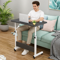 Bureau d'ordinateur multifonctionnel en bois, mobile et réglable en hauteur, pour la maison, le bureau ou la table de chevet