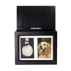 Bambu ahşap köpek urn kül Pet çekmeceler ve tabutlar için resim anıt Urna özel Pet Engravable Urns köpekler için sedir Urns