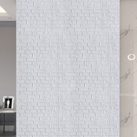 Panneau mural moderne en brique 3D Surface solide Pierre artificielle Revêtement mural décoratif Briques de parement en polyuréthane imperméable Hôtels