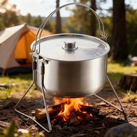 Batterie de cuisine de camping portable en acier inoxydable à prix d'usine