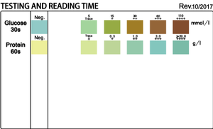 แผ่นทดสอบโปรตีน กลูโคส และปัสสาวะ URS-2P สำหรับการตรวจปัสสาวะ <span class=keywords><strong>ตรวจ</strong></span>ไต และตรวจเบาหวาน - Product Image 2