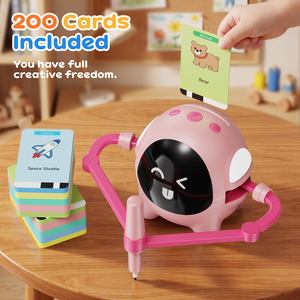 <span class=keywords><strong>Robot</strong></span> <span class=keywords><strong>de</strong></span> <span class=keywords><strong>dessin</strong></span> pour enfants d'âge préscolaire DW07-C, assistant pédagogique robotique artiste pour la salle <span class=keywords><strong>de</strong></span> classe, 200 cartes, musique, jouet artistique STEM - Product Image 3