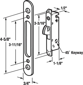 Ensemble <span class=keywords><strong>de</strong></span> poignées <span class=keywords><strong>de</strong></span> <span class=keywords><strong>porte</strong></span> patio coulissantes Poignées <span class=keywords><strong>de</strong></span> <span class=keywords><strong>porte</strong></span> à tirer Remplacer l'ancien ou endommagé Style mortaise sans clé - Product Image 4