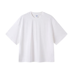 Camiseta 100% de algodón con logotipo de tu marca personalizada, camiseta en blanco de 230gsm para hombre, camiseta de manga corta informal Lisa para hombre - Product Image 1
