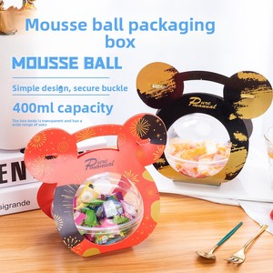 Sac d'emballage en PET <span class=keywords><strong>de</strong></span> qualité alimentaire en forme d'ours pour salade <span class=keywords><strong>de</strong></span> fruits et transport <span class=keywords><strong>de</strong></span> plats <span class=keywords><strong>de</strong></span> Noël - Product Image 3