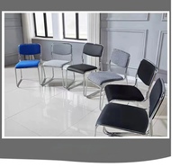 Pieds en cuir noir chromé chaise de salle à manger chaises de chaise en cuir rouge avec pieds en argent