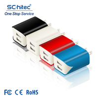Schitec 5V 2A Mini chargeur USB Portable chargeur mural GaN personnalisable avec prise américaine 10W puissance de sortie chargeur de caméras de téléphone portable