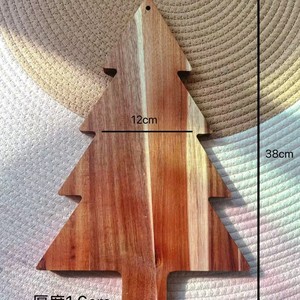Tabla de Quesos de Madera con Forma de Árbol de Navidad, 38 cm, Tabla de Cortar de Madera de Acacia para Uso en la Cocina - Product Image 1