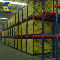 Étagère de stockage métallique NOVA robuste et réglable pour palettes, installation encastrée pour rayonnage