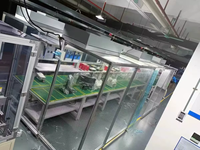 Cabine de travail modulaire transparente en acrylique et alliage d'aluminium pour applications sans poussière en laboratoire